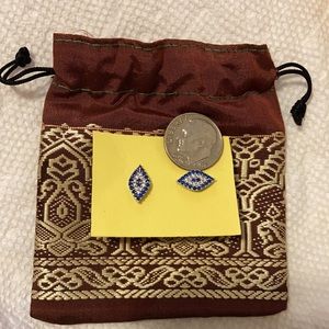 🧿 New 925 Sterling Silver Eye stud earrings. Bought in Greece.